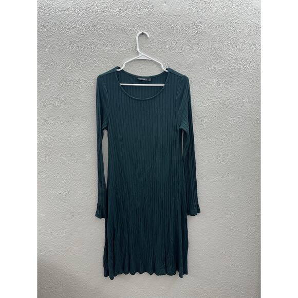 Apt. 9 Womens Dress Size Small Green Long Sleeve Ribbed Round Neck - Picture 1 of 11